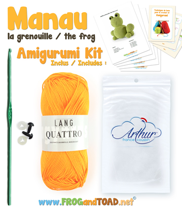 Amigurumi Crochet Kit - MANAU la grenouille the frog - FROGandTOAD Créations ©